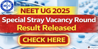 NEET UG 2025 Special Stray Vacancy Round Result Released; Check Now @mcc.nic.in